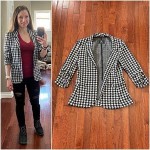 Max Outerwear houndstooth blazer
